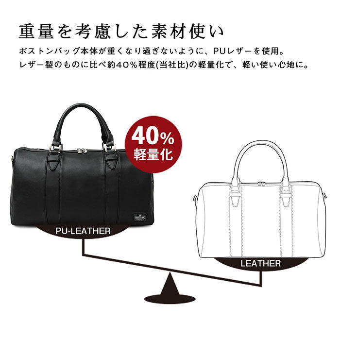 BACKYARD FAMILY「ボストンバッグ メンズ 通販 旅行 大容量 出張 ビジネス おしゃれ 合皮 puレザー」|ボストンバッグ|