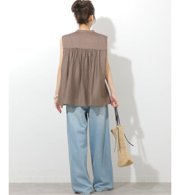 JOURNAL STANDARD relume「《予約》ストライプギャザーブラウス」|シャツ・ブラウス|