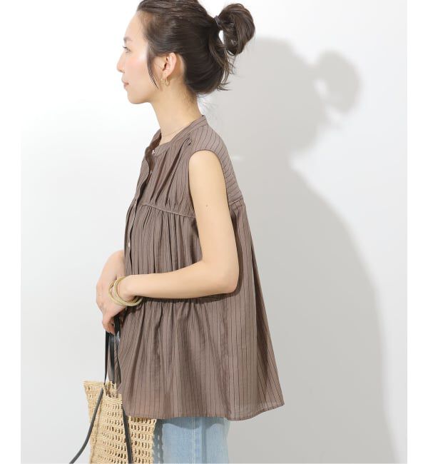 JOURNAL STANDARD relume「《予約》ストライプギャザーブラウス」|シャツ・ブラウス|