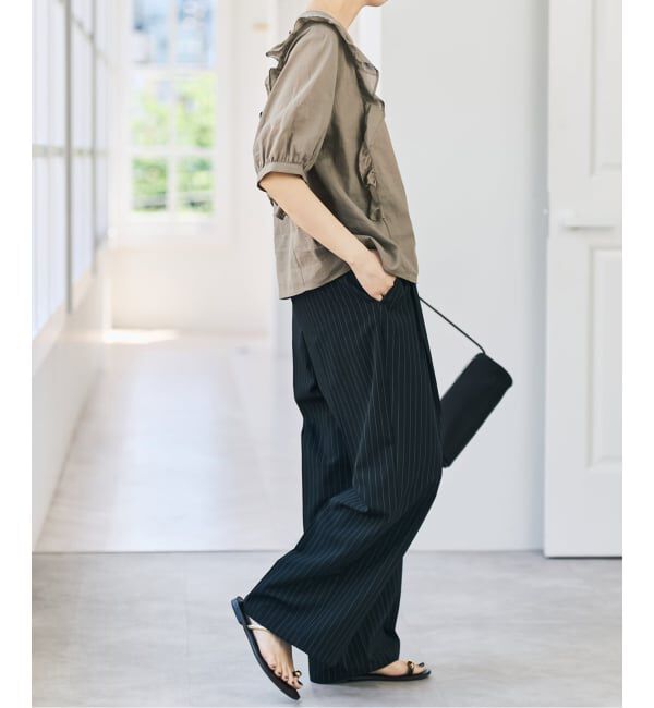 Spick and Span「ラミーコットンラッフルフリルブラウス」|シャツ・ブラウス|