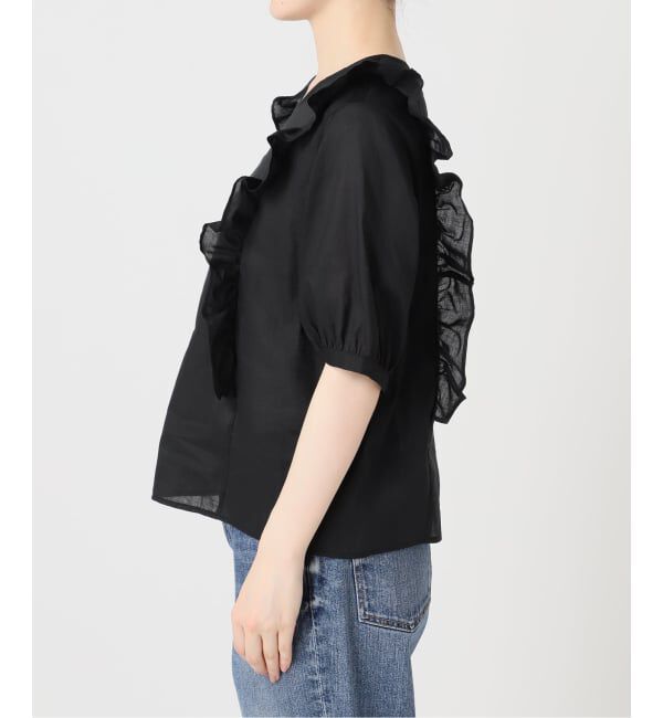 Spick and Span「ラミーコットンラッフルフリルブラウス」|シャツ・ブラウス|