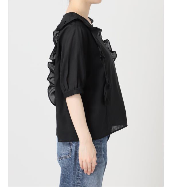 Spick and Span「ラミーコットンラッフルフリルブラウス」|シャツ・ブラウス|
