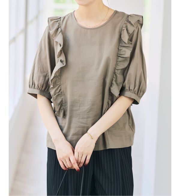 Spick and Span「ラミーコットンラッフルフリルブラウス」|シャツ・ブラウス|