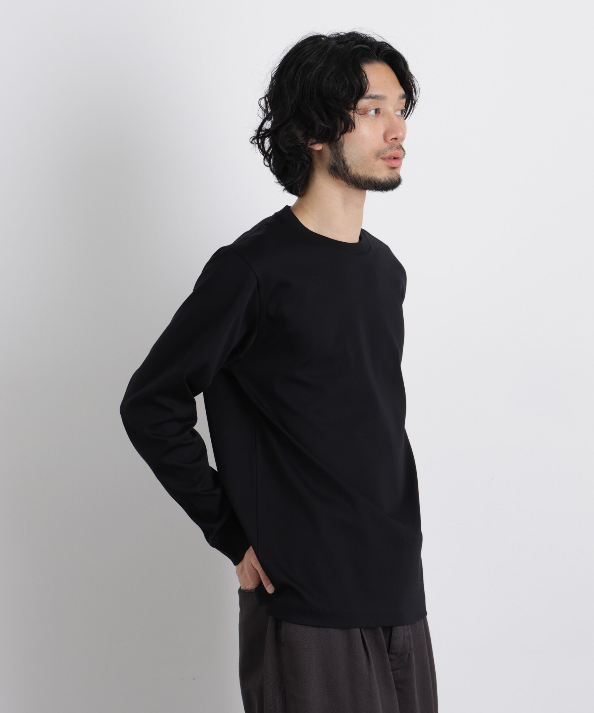 nano･universe「アンチスメルクルーネックTシャツ 長袖」|Tシャツ・カットソー|