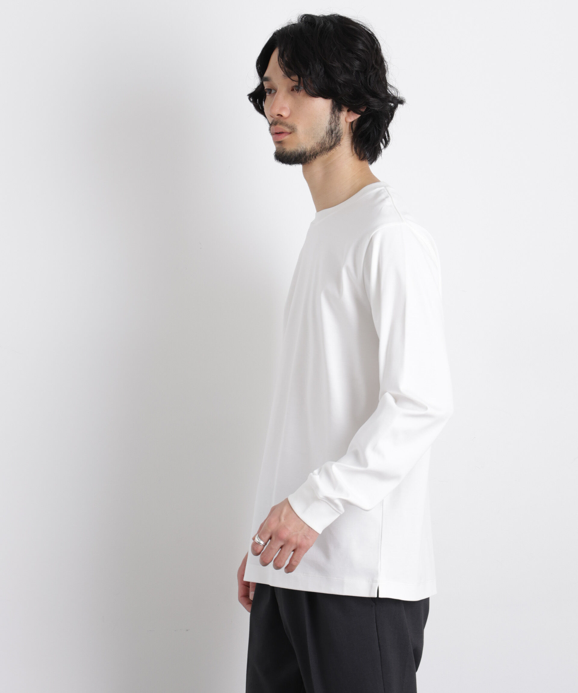nano･universe「アンチスメルクルーネックTシャツ 長袖」|Tシャツ・カットソー|