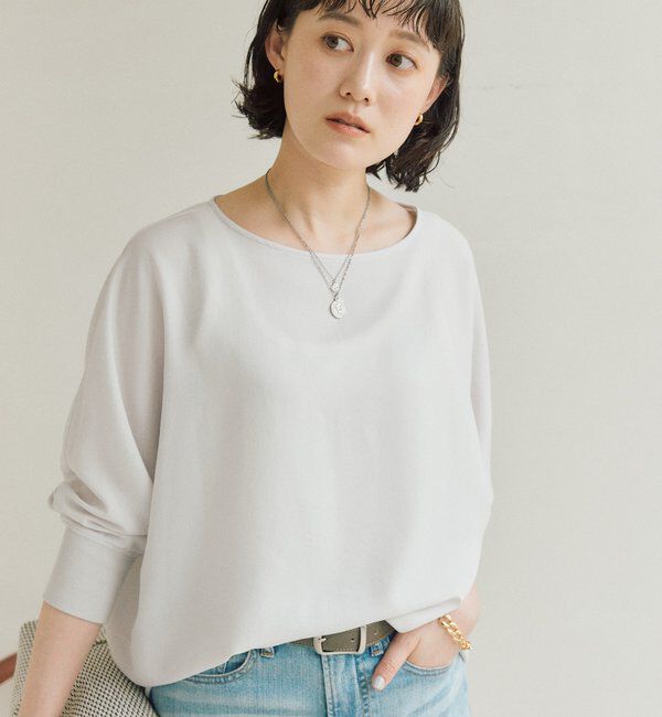  「【毎年ご好評！シワになりにくい/手洗い可】リブ付きジョーゼットドルマンブラウス」|シャツ・ブラウス|