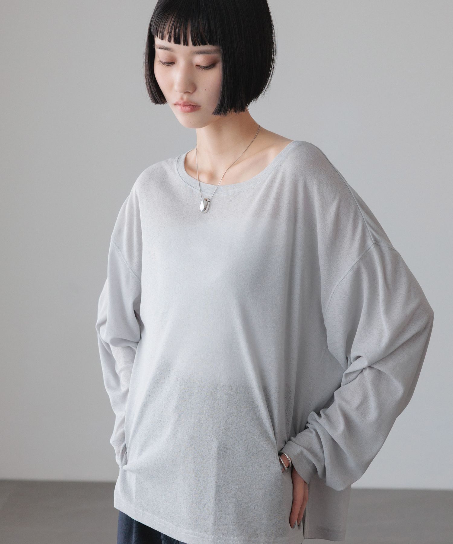 LOWRYS FARM「ＵＳＥＦＵＬシアーＰＯＬＳ」|Tシャツ・カットソー|グレー