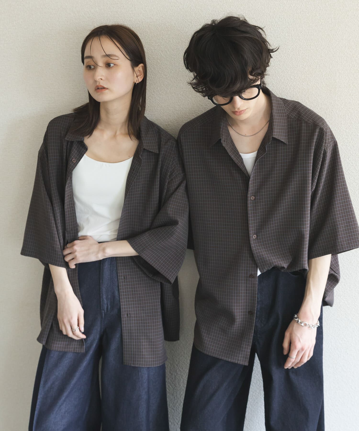 SENSE OF PLACE by URBAN RESEARCH「マイクロチェックエクストラルーズショートスリーブシャツ」|シャツ・ブラウス|