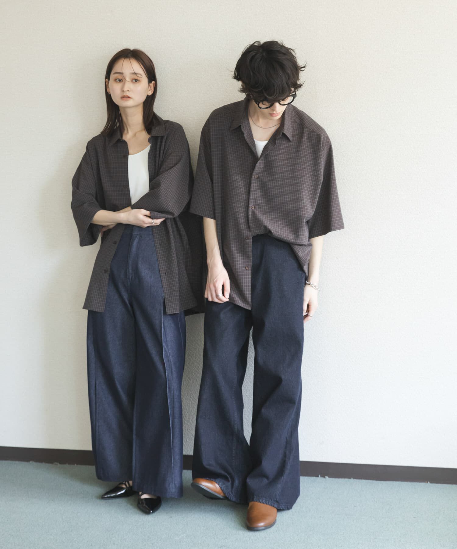 SENSE OF PLACE by URBAN RESEARCH「マイクロチェックエクストラルーズショートスリーブシャツ」|シャツ・ブラウス|