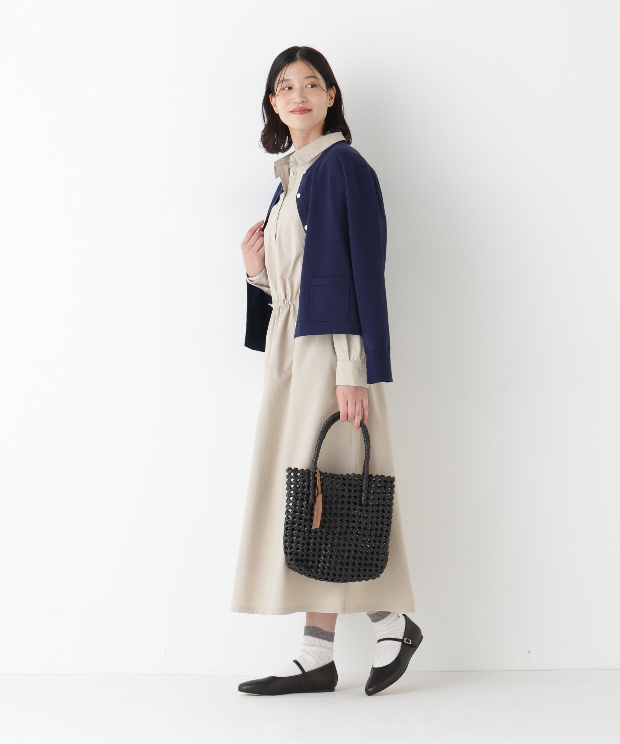  「◆《ウォッシャブル》ドロストシャツワンピース」|ワンピース|