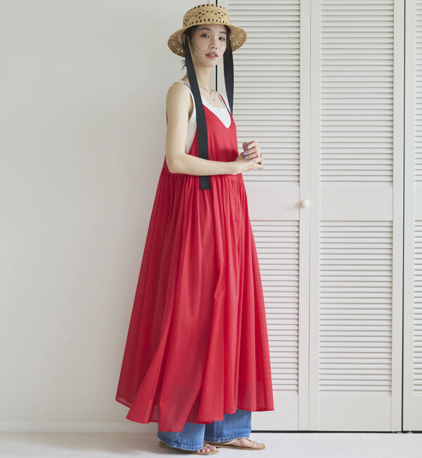 Doux archives「綿ローンキャミワンピース」|ワンピース|RED