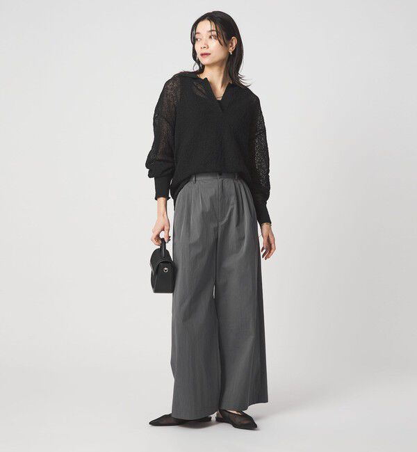 UNITED ARROWS green label relaxing「ノットヤーン スキッパー プルオーバー ウォッシャブル」|ニット・セーター|