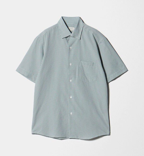 UNITED ARROWS green label relaxing「ポリエステル ラッカン ギンガムチェック スタンダード スナップ ボタンダウン 半袖 シャツ -ストレッチ・」|シャツ・ブラウス|KELLY