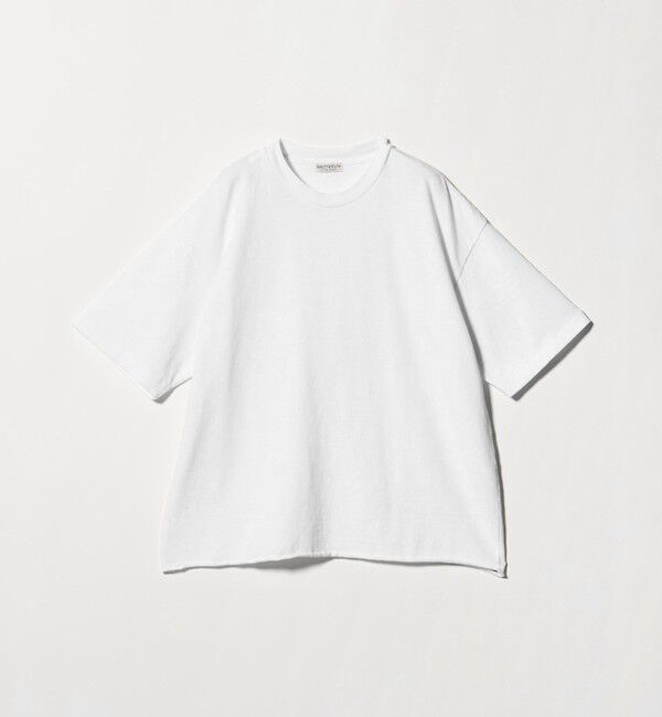BEAUTY&YOUTH UNITED ARROWS「ネップ コットン カットオフ クロップド Tシャツ」|Tシャツ・カットソー|WHITE