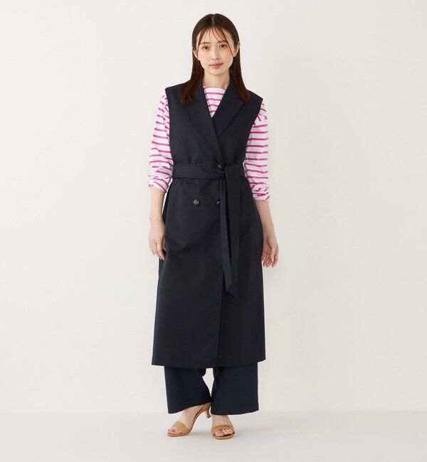 SHIPS Colors 「SHIPS Colors:〈手洗い可能〉トレンチ 2WAY ジレ ワンピース」|ジャンパースカート|