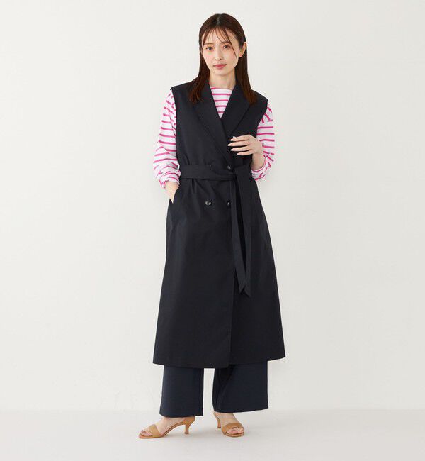 SHIPS Colors 「SHIPS Colors:〈手洗い可能〉トレンチ 2WAY ジレ ワンピース」|ジャンパースカート|
