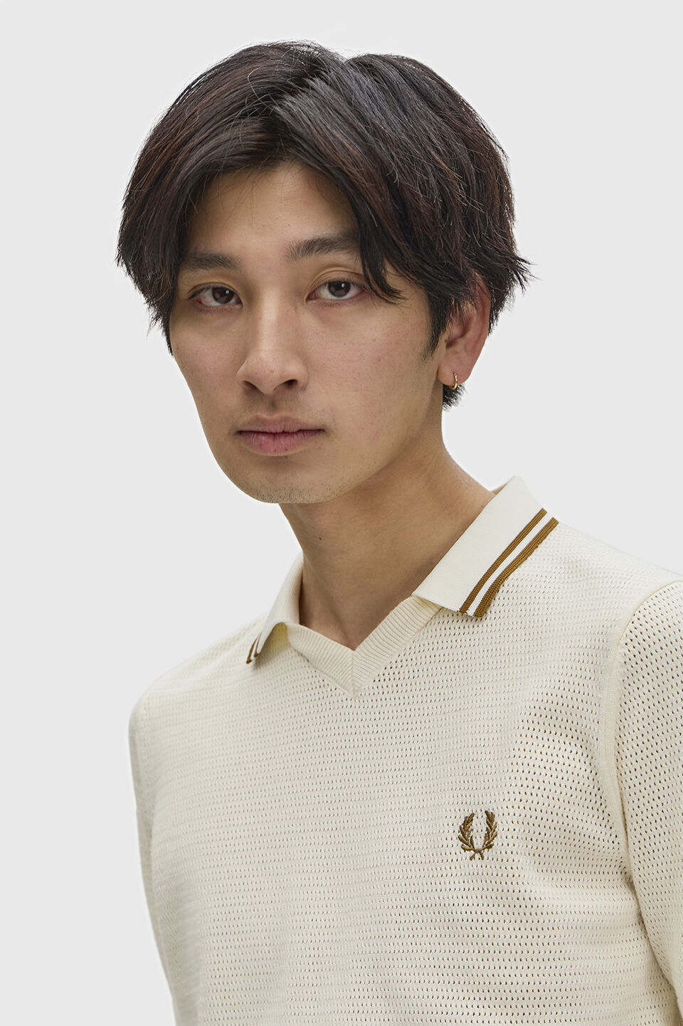 FRED PERRY 「Pointelle Knitted Shirt ポインテールニットポロシャツ」|ポロシャツ|