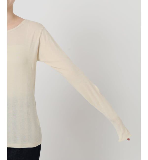 SLOBE IENA「《追加》miller SLOBE別注 SHEER RIB クルーネック」|Tシャツ・カットソー|