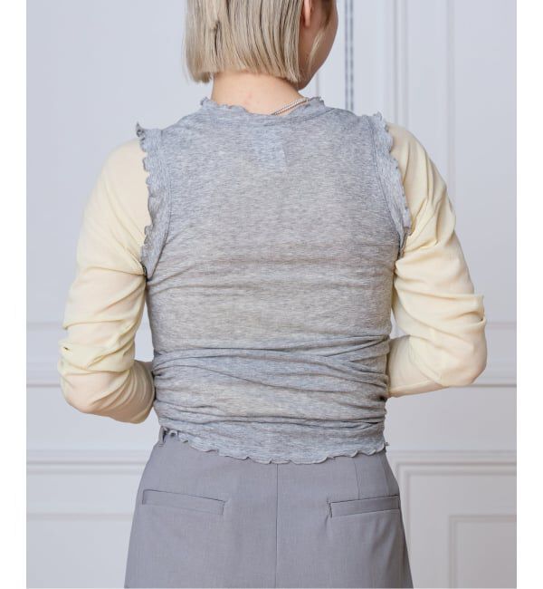 IENA LA BOUCLE「seamless basic./シームレスベーシック Flounce タンクトップ」|タンクトップ|
