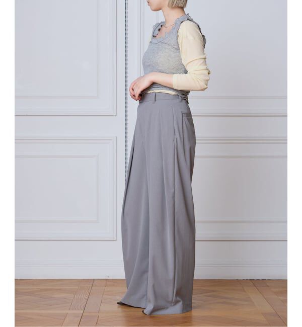 IENA LA BOUCLE「seamless basic./シームレスベーシック Flounce タンクトップ」|タンクトップ|