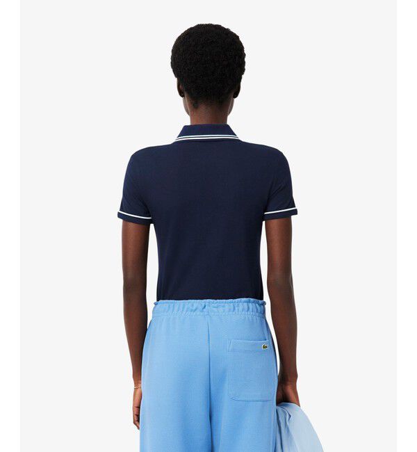 LACOSTE「カラー＆カフスラインスリムフィットポロシャツ」|ポロシャツ|