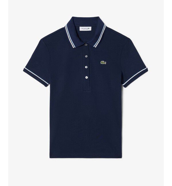 LACOSTE「カラー＆カフスラインスリムフィットポロシャツ」|ポロシャツ|