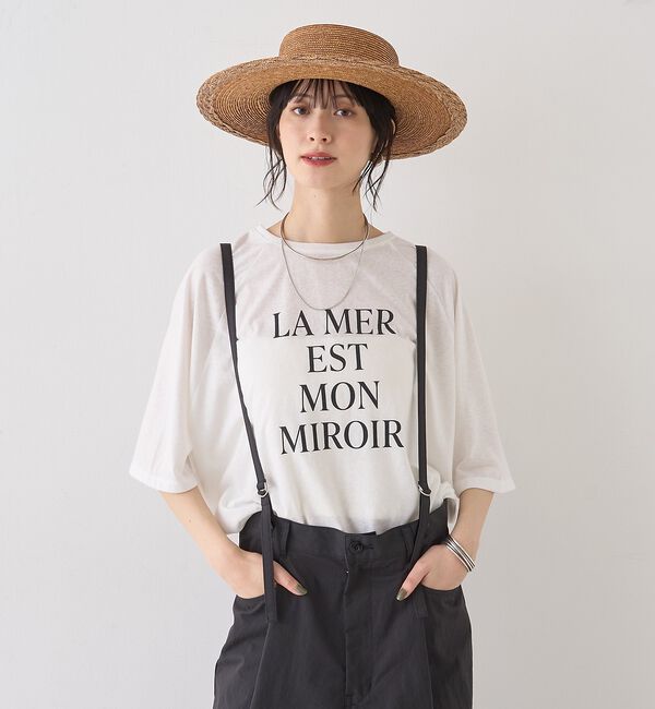 Rouge vif「シアーロゴオーバーサイズTシャツ【予約】」|Tシャツ・カットソー|