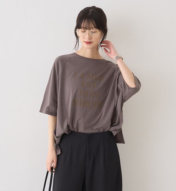 Rouge vif「シアーロゴオーバーサイズTシャツ【予約】」|Tシャツ・カットソー|