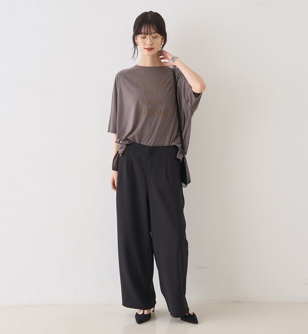 Rouge vif「シアーロゴオーバーサイズTシャツ【予約】」|Tシャツ・カットソー|
