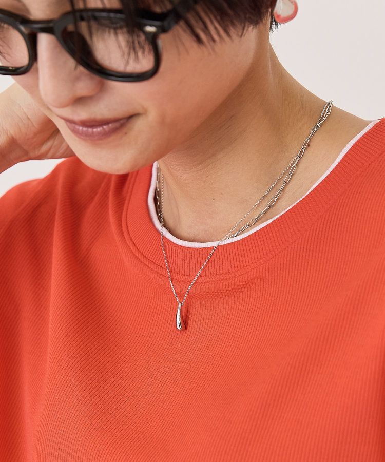 AMERICAN HOLIC「【ステンレス】ドロップトップ２連ネックレス」|ネックレス|