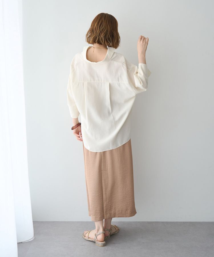YECCA VECCA「シャイニーツイルナロースカート」|タイト|