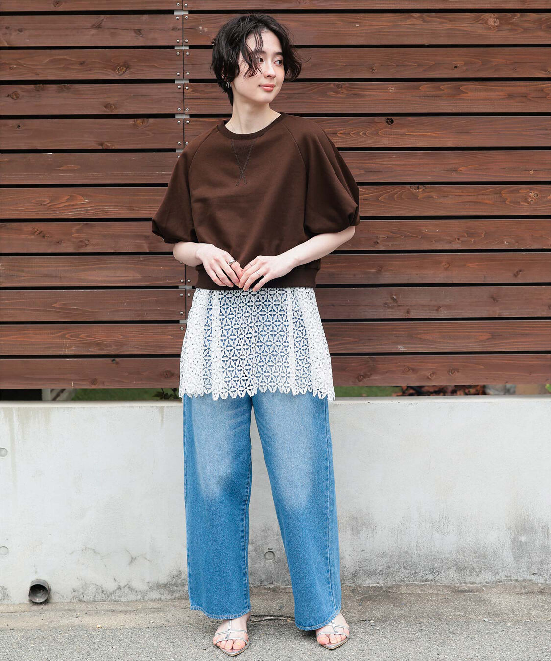 titivate「カットソーパフスリーブトップス」|Tシャツ・カットソー|