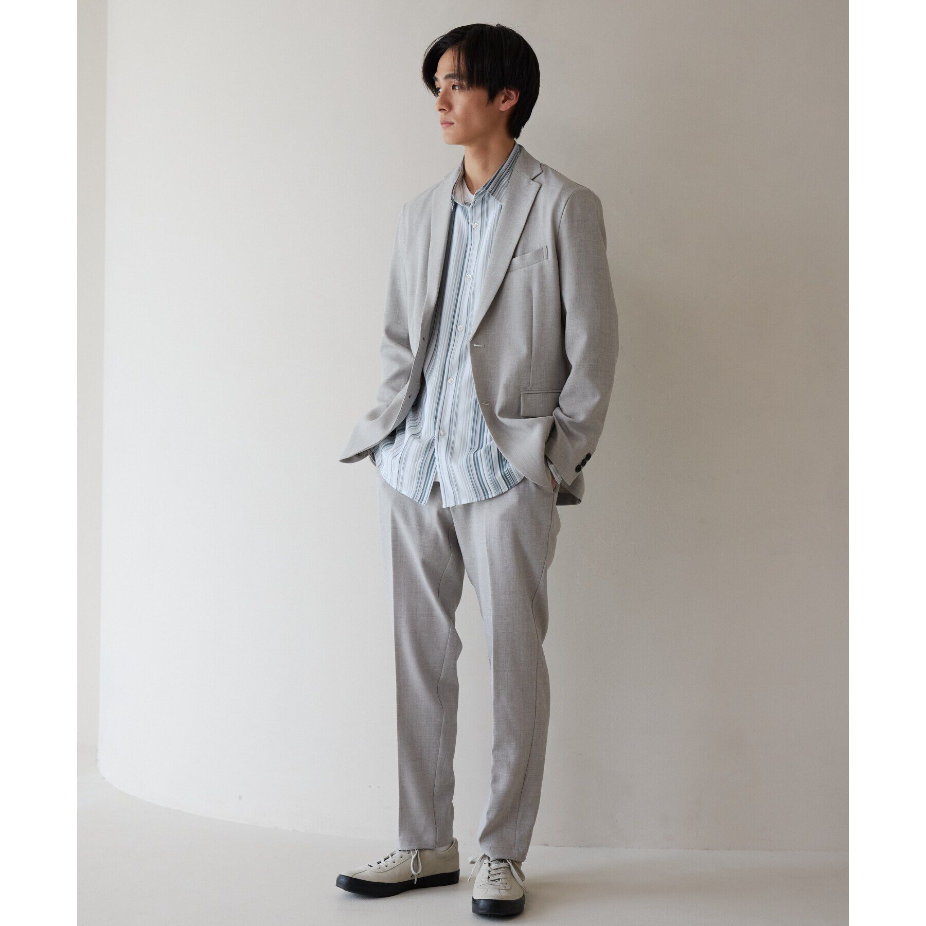 THE SHOP TK「【CAVIAN/キャビアン】リサイクルシャークスキンテーラードジャケット セットアップ可」|テーラードジャケット|