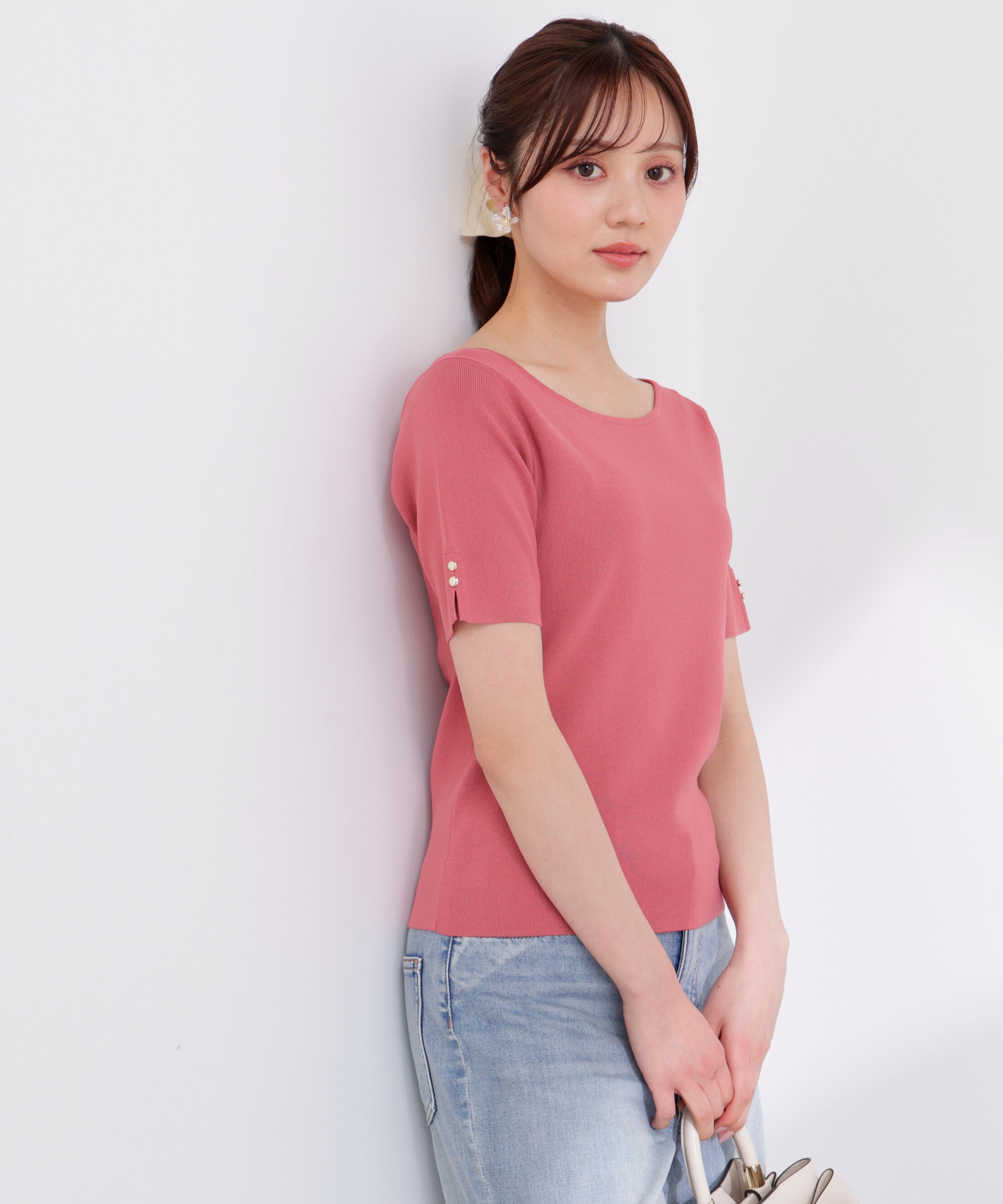 PROPORTION BODY DRESSING「5分袖ベーシックニット 26SS」|ニット・セーター|