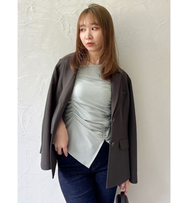 dazzlin「ワンショルギャザーカットトップス」|Tシャツ・カットソー|