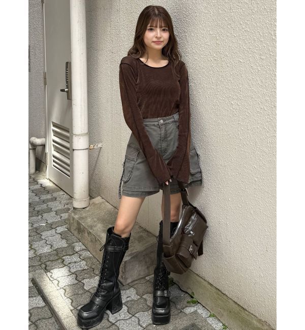 MURUA「ウォッシュカーゴスカートパンツ」|その他|