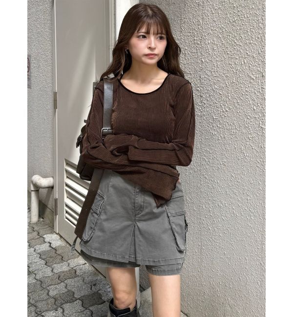 MURUA「ウォッシュカーゴスカートパンツ」|その他|