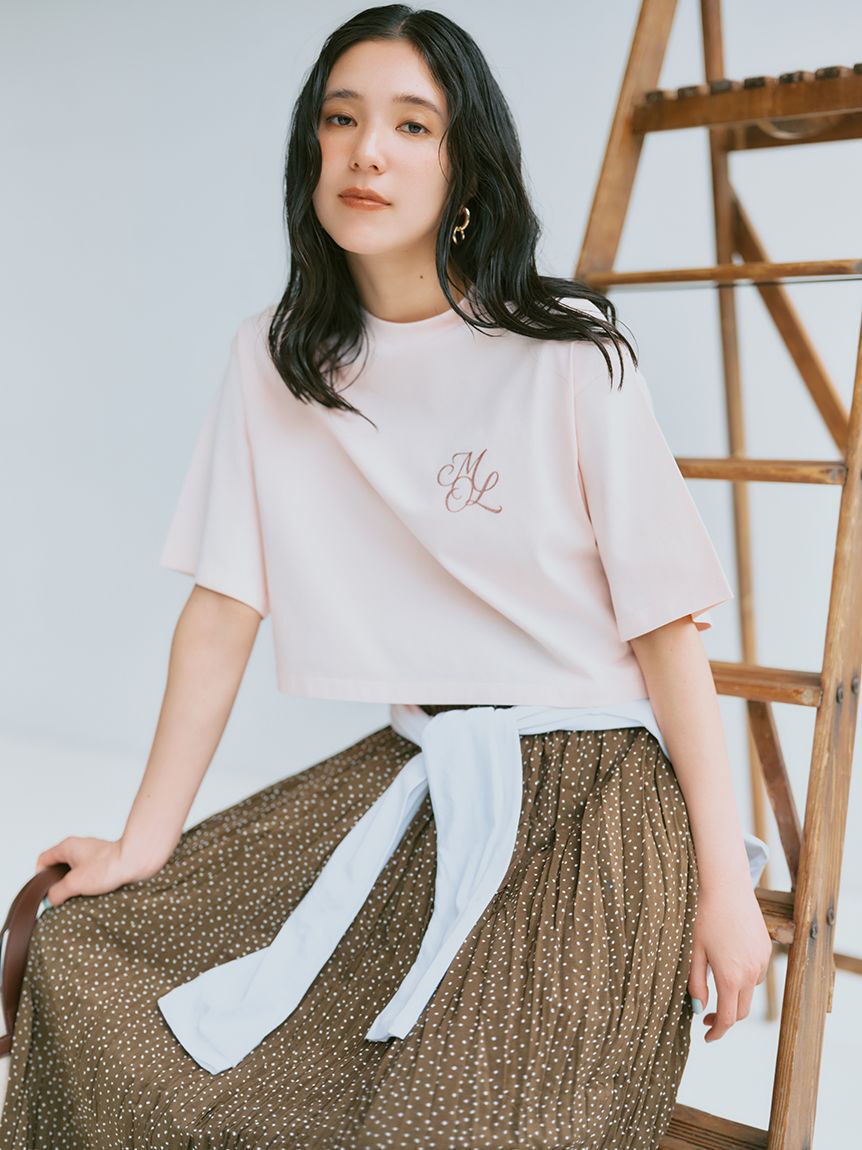 Mila Owen「【WEB限定カラー】ハイラインモノグラムＴシャツ」|Tシャツ・カットソー|