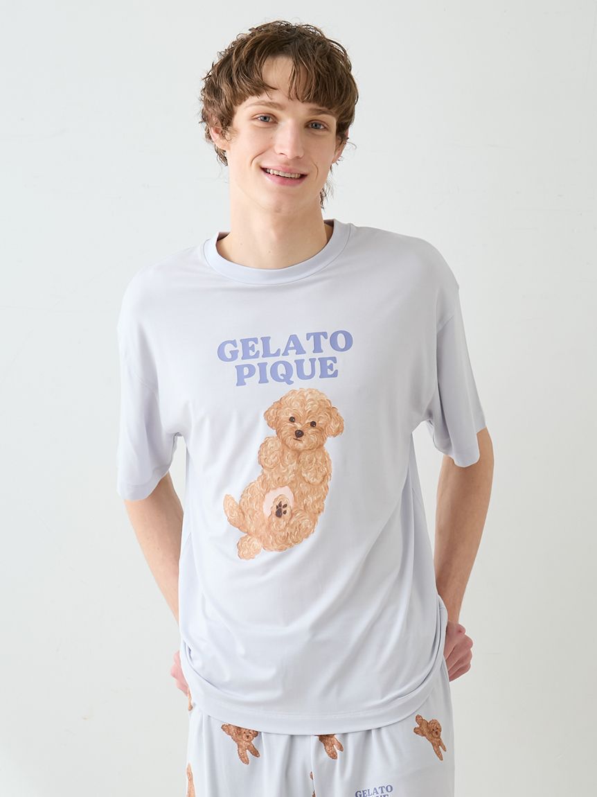 GELATO PIQUE HOMME「【HOMME】ドッグワンポイントTシャツ」|ルームウェア|