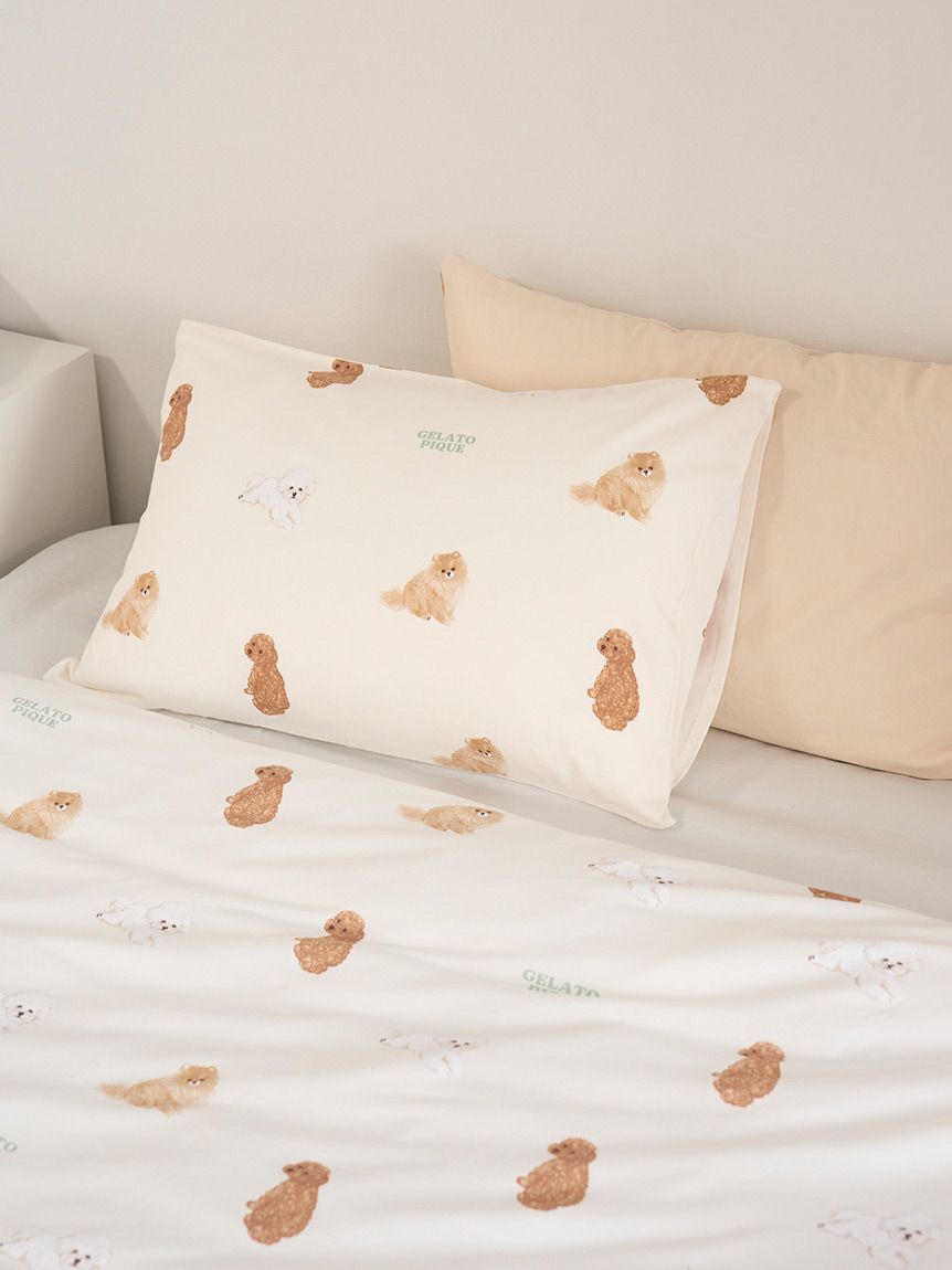 gelato pique Sleep「【Sleep】DOG柄プリント寝具２点セット(ダブル)」|その他|