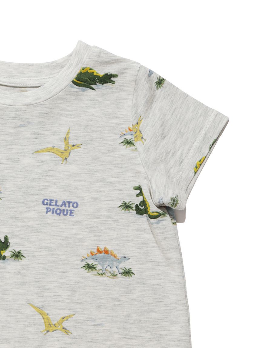 GELATO PIQUE KIDS & BABY「【BABY】【接触冷感】スリーピングダイナソー柄ロンパース」|ロンパース|