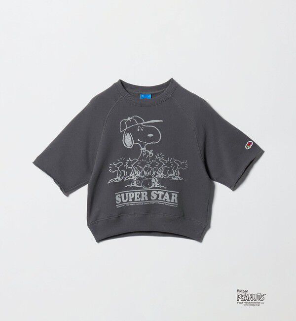 UNITED ARROWS green label relaxing「＜FRUIT OF THE LOOM&times;PEANUTS＞スウェット 5分袖 / キッズ  110cm-130cm」|Tシャツ・カットソー|DK.GRAY