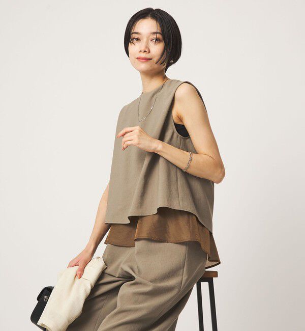 UNITED ARROWS green label relaxing「【結論シリーズ】ダブルフレアオールインワン［size SHORT/TALLあり］」|オールインワン|