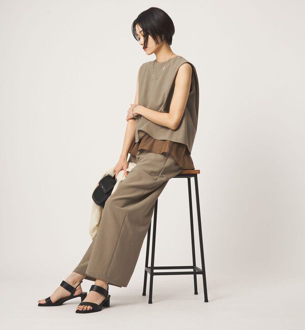 UNITED ARROWS green label relaxing「【結論シリーズ】ダブルフレアオールインワン［size SHORT/TALLあり］」|オールインワン|