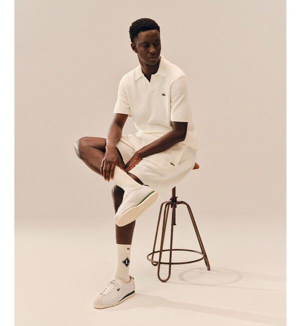 LACOSTE「ブークレニットスキッパーポロシャツ」|ニット・セーター|