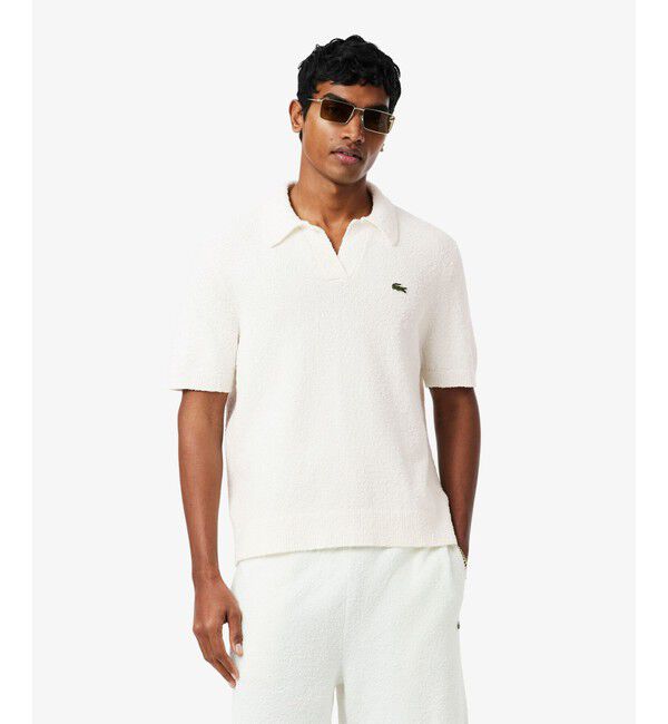 LACOSTE「ブークレニットスキッパーポロシャツ」|ニット・セーター|