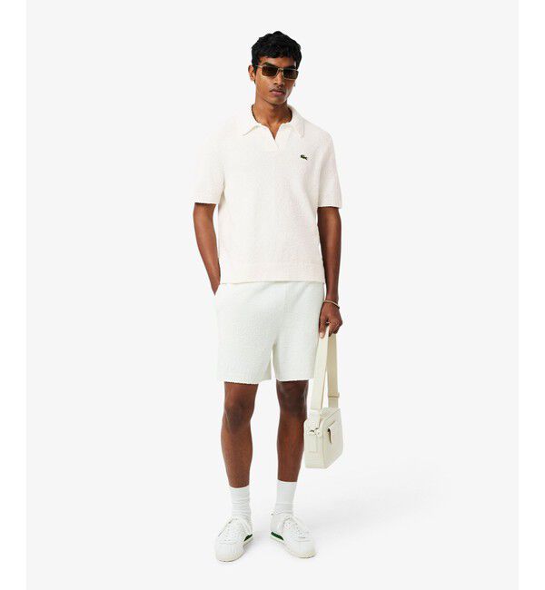 LACOSTE「ブークレニットスキッパーポロシャツ」|ニット・セーター|