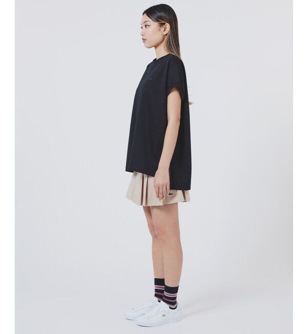 LACOSTE「【オンライン限定】LACOSTE オーバーサイズ フレンチスリーブ サイドスリット クルーネックTシャツ」|Tシャツ・カットソー|