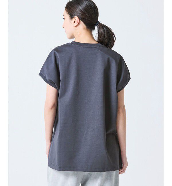 LACOSTE「【オンライン限定】LACOSTE オーバーサイズ フレンチスリーブ サイドスリット クルーネックTシャツ」|Tシャツ・カットソー|