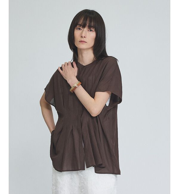 qualite「ウエストタックブラウス【予約】」|シャツ・ブラウス|